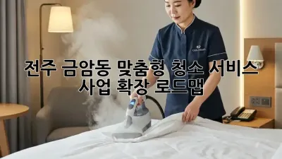 전주 금암동 맞춤형 청소 서비스: 사업 확장 로드맵
